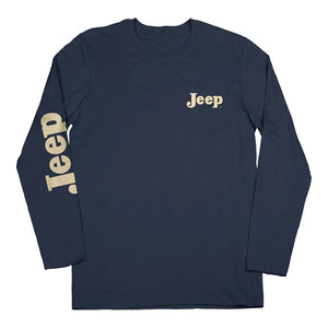 Jeep. Vintage Life Off-Road Long Sleeve Shirt, Midnight Navy