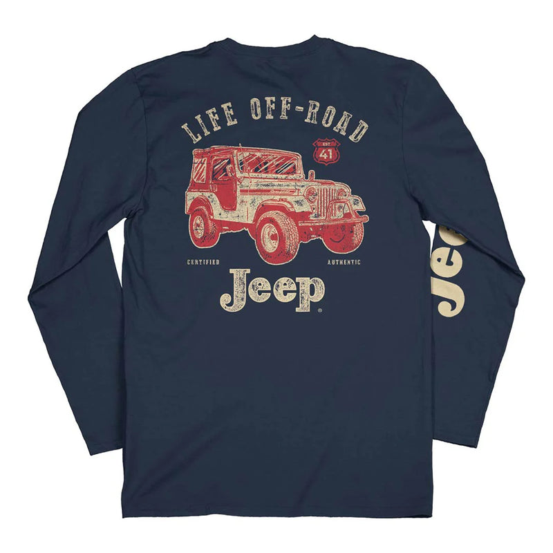 JEEPストリート長袖 Tシャツ ロンT レトロ Long Sleeve T-Shirt 2366_Jeep_VintageLifeOff-