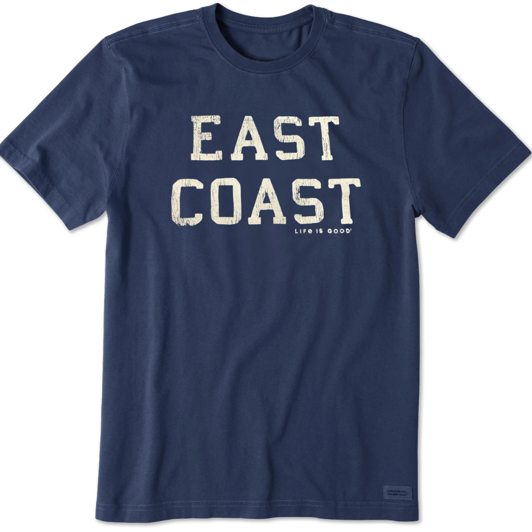Life is Men's East Coast Crusher Tee, Darkest Blue