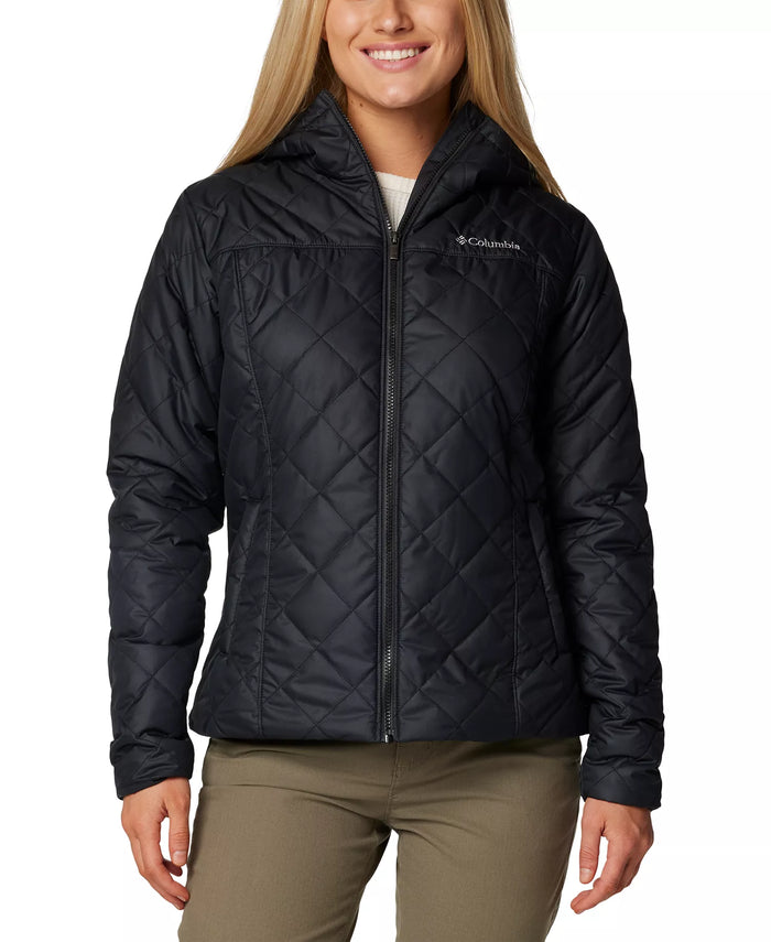 Columbia. Women's Copper Crest II Quilted Hooded Jacket in Black
