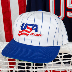 Celly Hockey. USA Hockey Snapback in Pinstripe