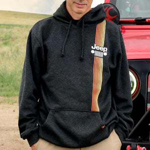 Jeep. Sunset Grille Accent Hoodie, Dark Heather