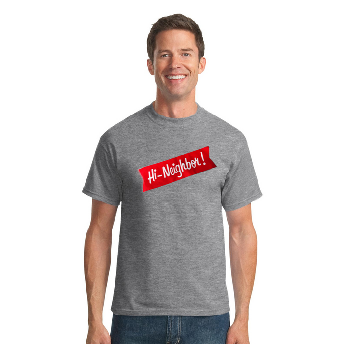 Hi Neighbor Short Sleeve Tee, Gray