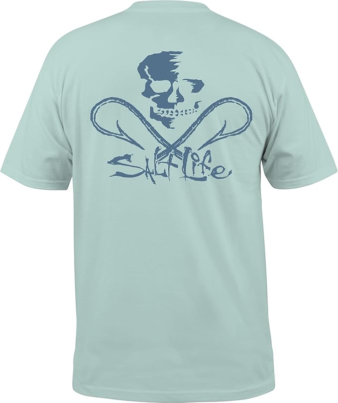 Salt Life. Men's Skull and Hooks Short Sleeve Tee, Fresh Mint
