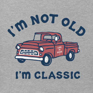 Life is Good. Men's I'm Classic Pickup Short Sleeve Crusher Tee, Heather Gray