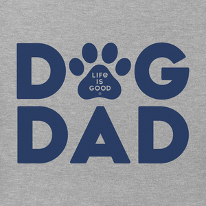Life is Good. Men's Dog Dad SS Crusher Tee, Heather Gray