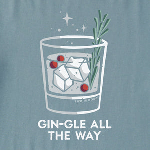 Life is Good. Men's Gin-Gle All The Way LS Crusher-Lite Tee, Smoky Blue