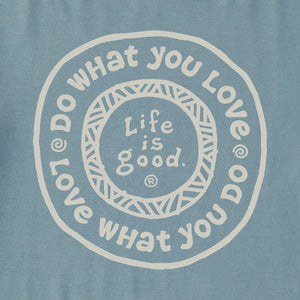 Life is Good. Women's DWYL Vintage Coin Simply True Crewneck Sweatshirt, Smoky Blue