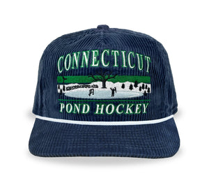 Celly Hockey. Connecticut Pond Hockey Snapback in Cordoruy