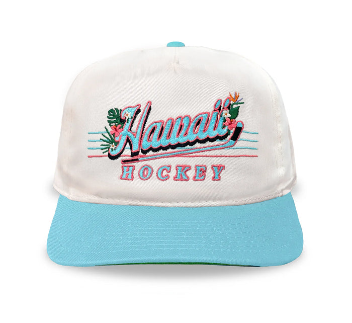 Celly Hockey. Hawaii Hockey Snapback in Cream