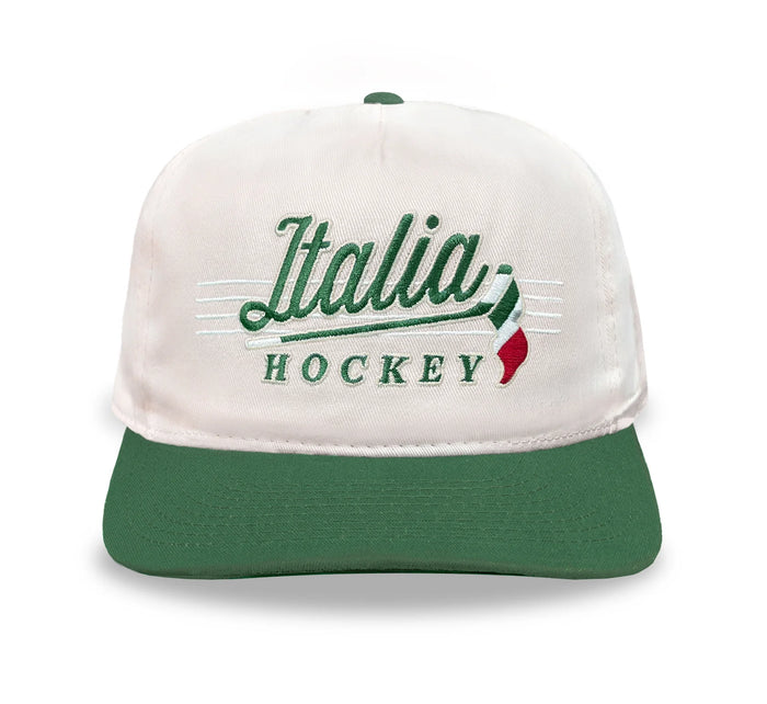 Celly Hockey. Italia Hockey Snapback in Cream