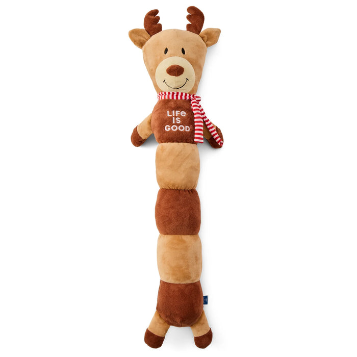 Life is Good. Reindeer Jumbo Plush Multi Squeaker Dog Toy