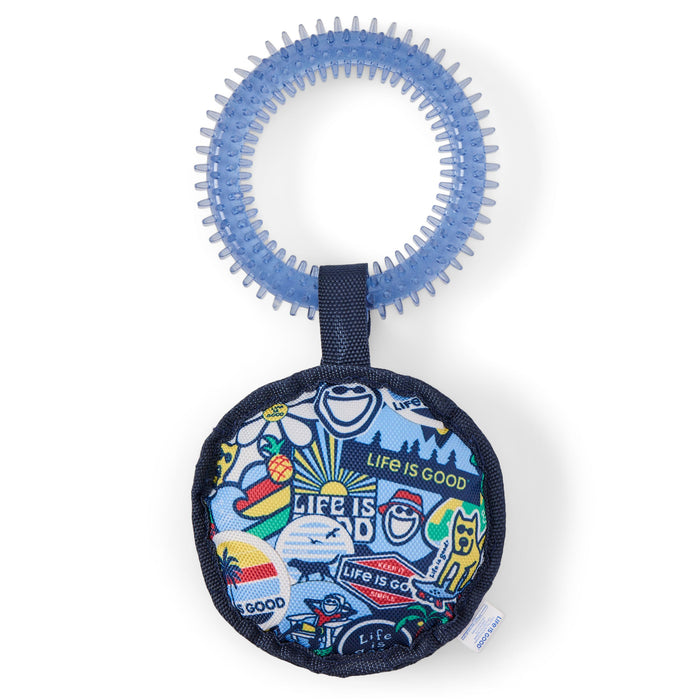 Life is Good x Chewy. Sticker Collage Oxford & Spike Dog Toy