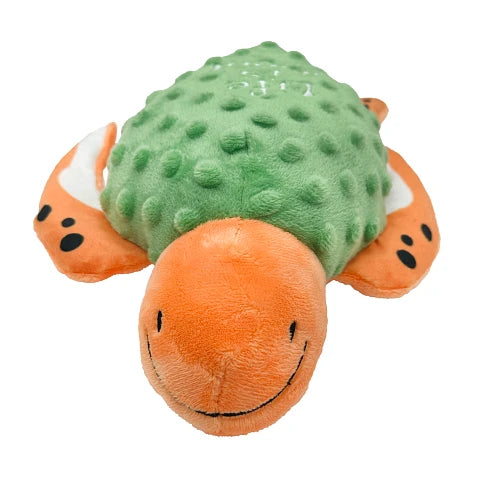 Life is Good. Plush Turtle Sea Turtle Dog Toy, Multicolor