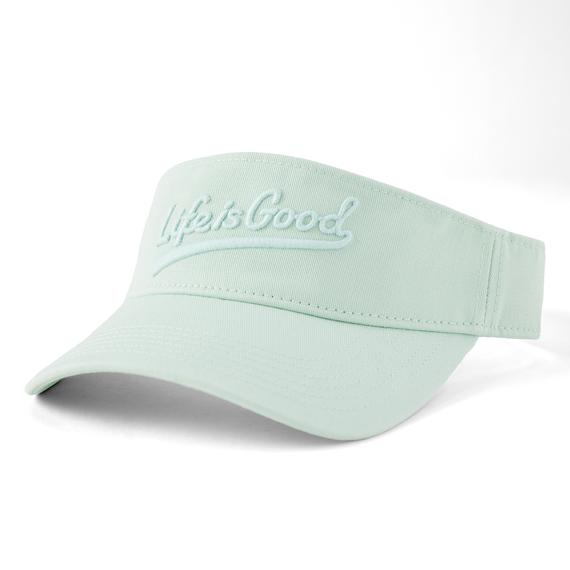 Life is Good. LIG Ballyard Script Chill Cap Visor, Sage Green