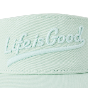 Life is Good. LIG Ballyard Script Chill Cap Visor, Sage Green