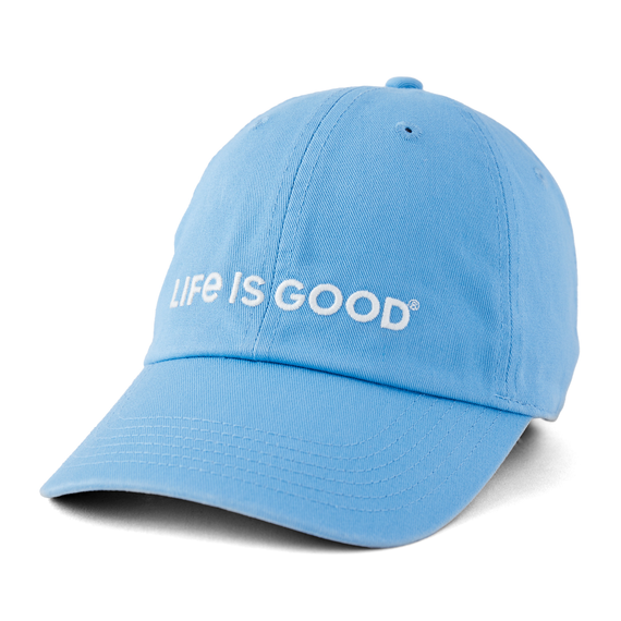 Life is Good. LIG Tonal Wordmark Horizontal Chill Cap, Cool Blue