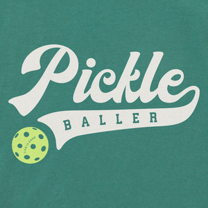 Life is Good. Men's Athletic Pickle Baller Crusher Tee, Spruce Green