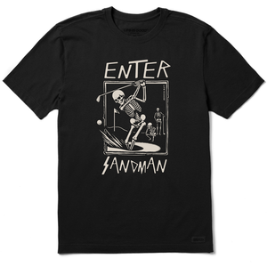 Life is Good. Men's Enter Sandman Crusher Tee, Faded Black