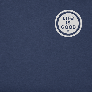 Life is Good. Men's Crafty Life isn't Easy Flag Short Sleeve Tee, Darkest Blue