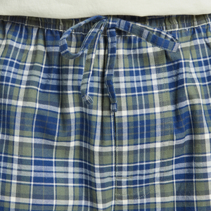 Life is Good. Men's Moss and Darkest Blue Plaid Pattern Classic Sleep Pant