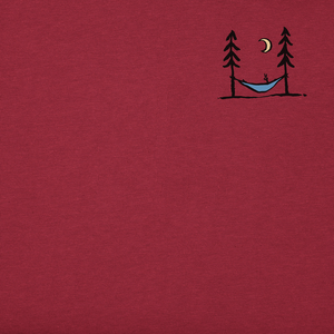 Life is Good. Men's Peace Out Crusher Tee, Cranberry Red