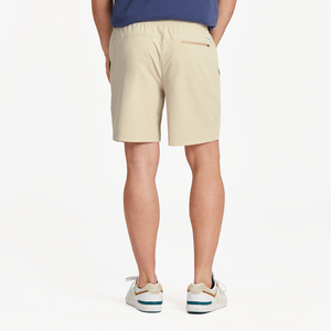 Life is Good, Men's Solid Everyday Short, Sandstone Khaki