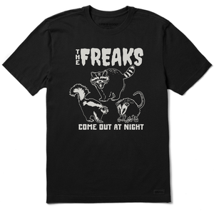 Life is Good. Men's The Freaks Come Out at Night Crusher-LITE Tee, Faded Black