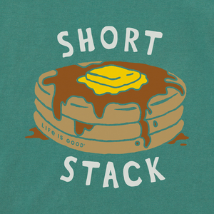 Life is Good. Toddler Naive Short Stack Crusher Tee, Spruce Green