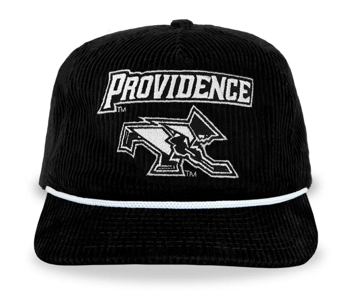Celly Hockey. Providence College Friars Snapback in Black Corduroy