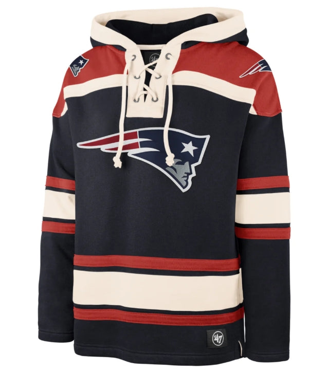 NEW ENGLAND PATRIOTS SUPERIOR '47 LACER HOOD, Navy Blue
