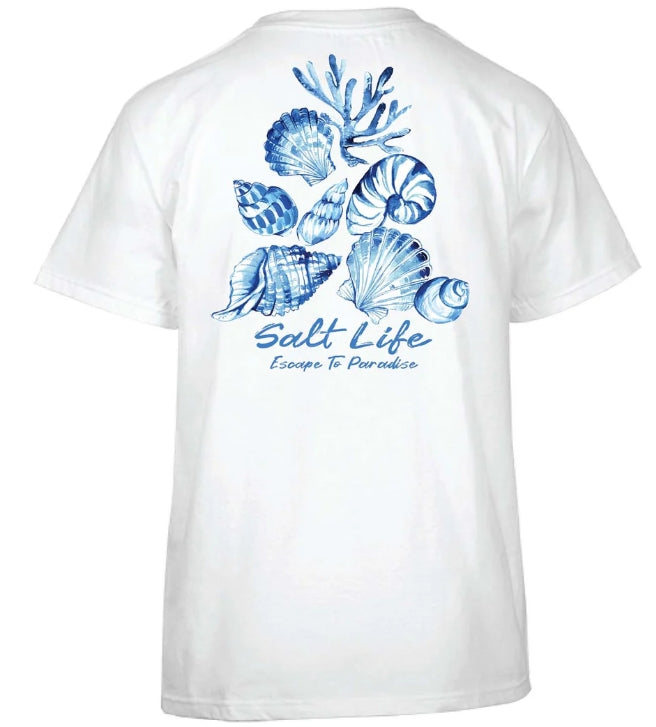 Salt Life. Women's By The Seashore Short Sleeve Tee, White
