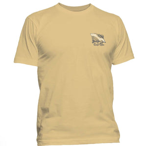 Salt Life. Men's Underwater Diving Short Sleeve Shirt, Golden Haze