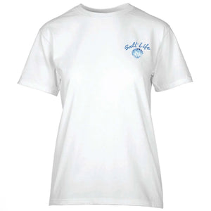 Salt Life. Women's By The Seashore Short Sleeve Tee, White