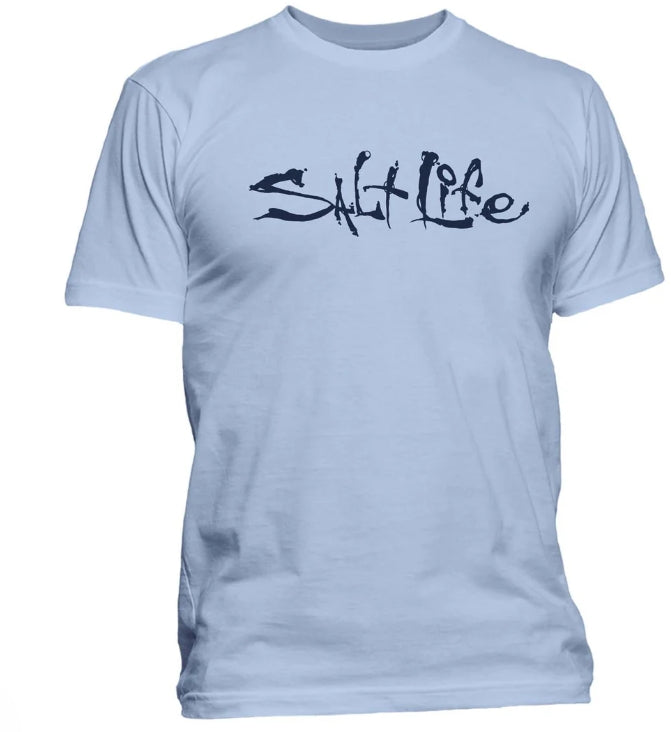 Salt Life. Men's Signature Short Sleeve Shirt, Powder Blue