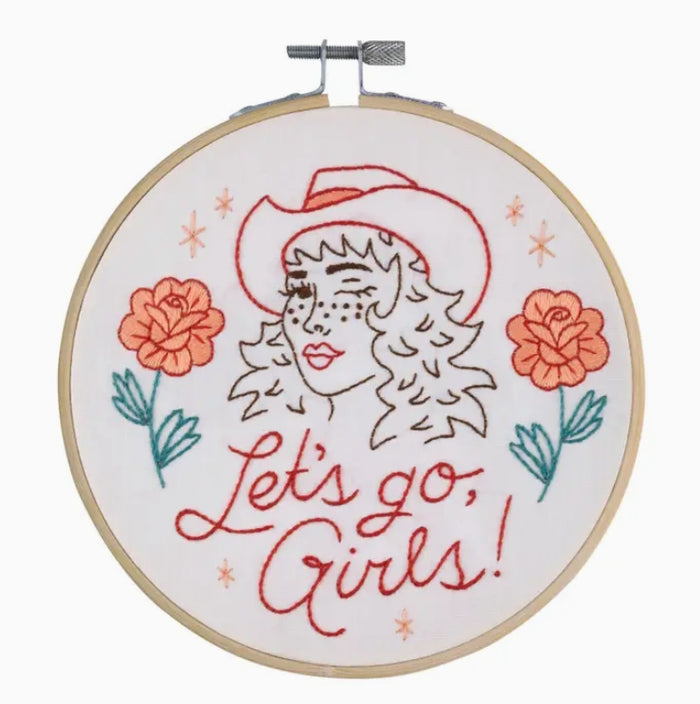 Funatic. Let's Go Girls Embroidery Kit