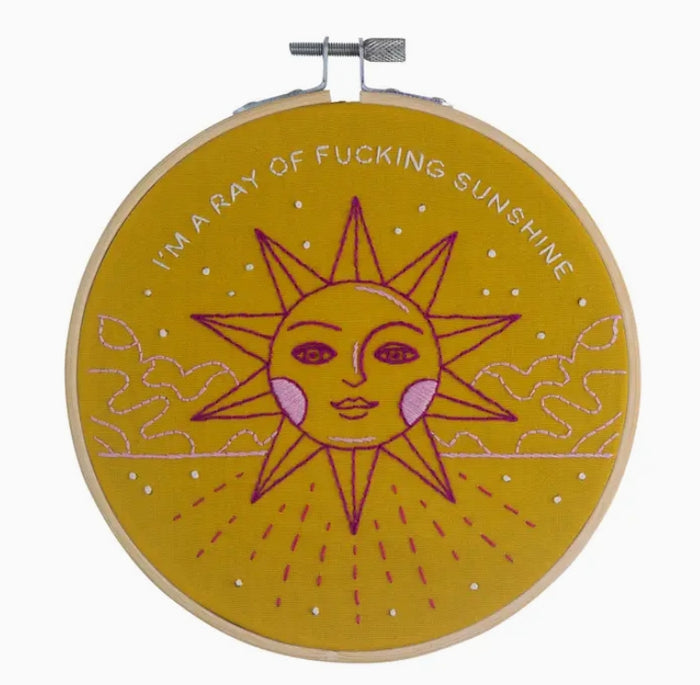 Funatic. I'm A Ray of F*cking Sunshine Embroidery Kit