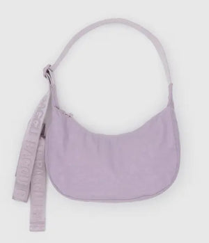 BAGGU. Small Nylon Crescent Bag, Dusty Pink