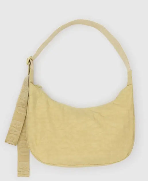 BAGGU. Medium Nylon Crescent Bag, Butter