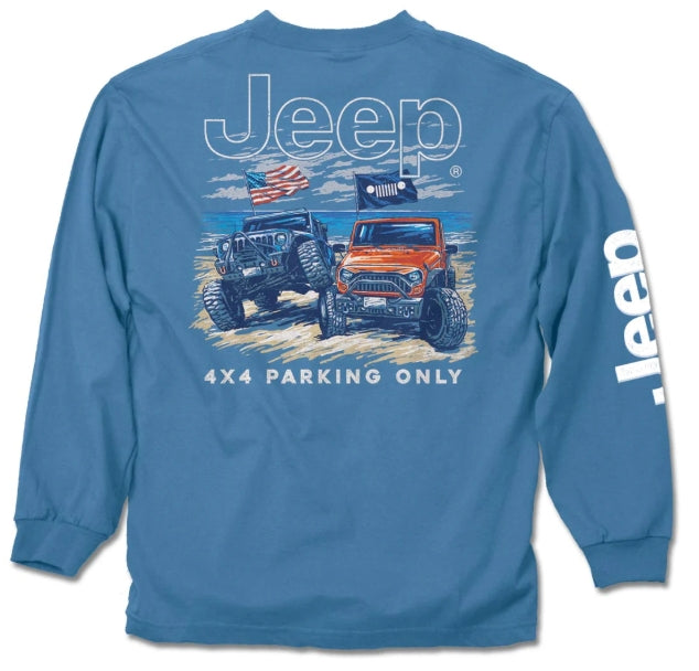 Jeep. Jeep Flex Long Sleeve T-Shirt in Royal Caribe