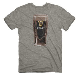 Guiness Pint Glass T-Shirt in Heather Grey