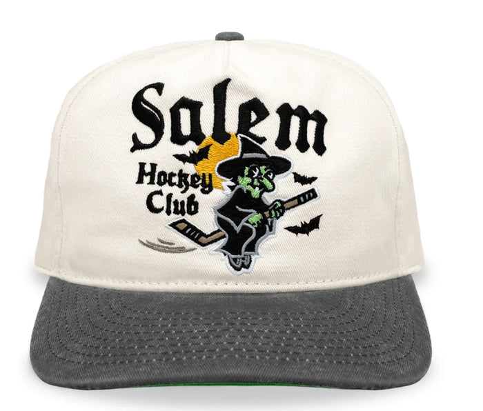 Celly Hockey. Salem Hockey Club Snapback in Cream