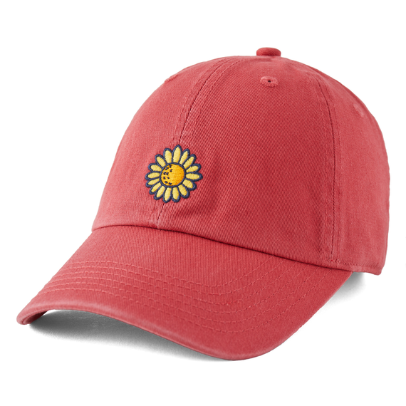 Life is Good. Sunflower Chill Cap, Faded Red