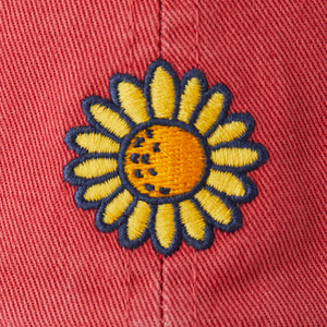 Life is Good. Sunflower Chill Cap, Faded Red