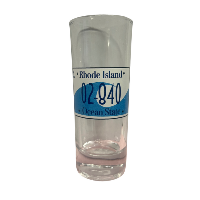 Newport, RI, 2.5oz Ocean State Plate Shooter Glass