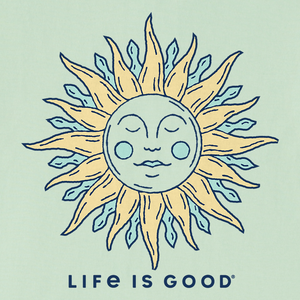 Life is Good. Women's Celestial Sun Crusher Vee, Sage Green