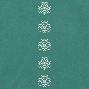 Life is Good. Women's Celtic Clovers Long Sleeve Crusher Tee, Spruce Green