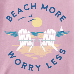 Life is Good. Women's Clean Adirondack Beach More Crusher Lite Tee, Violet Purple