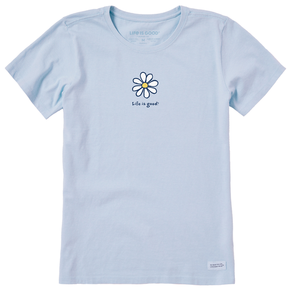 Life is Good. Women's LIG Daisy Crusher Tee, Glacier Blue