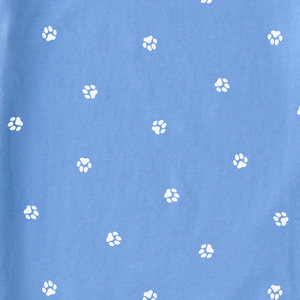 Life is Good. Women's Paw Print Pattern Crusher-LITE Easy Tee, Cornflower Blue